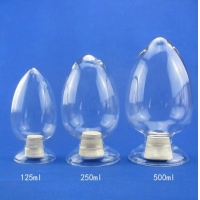 锥形种子瓶 玻璃样品瓶 鸡心瓶 展示瓶 配胶塞