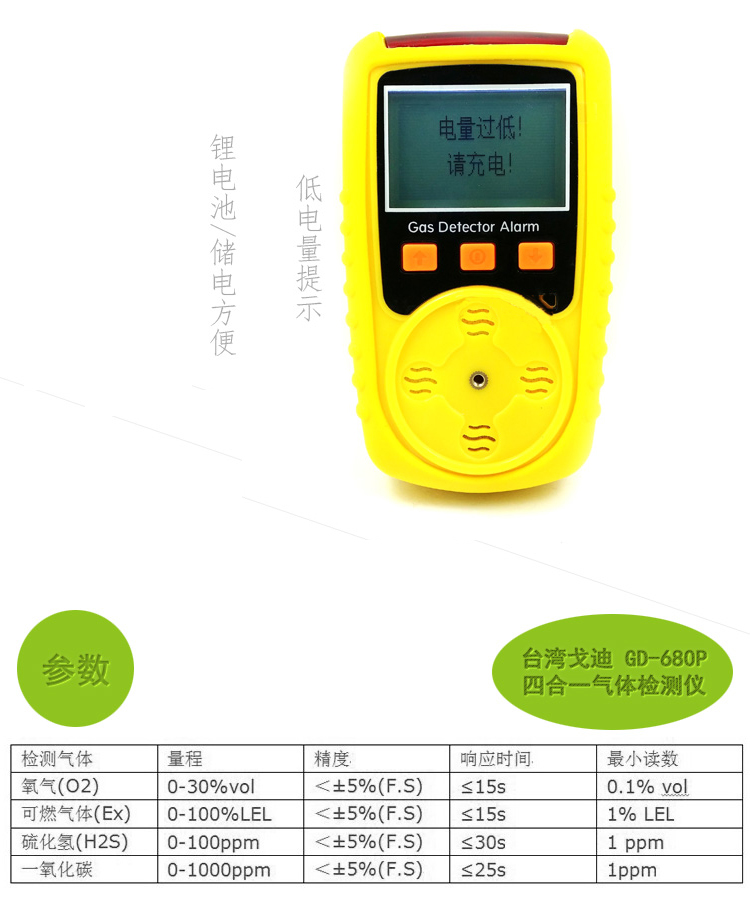 四合一气体检测仪 GD-680P