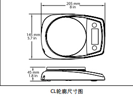 CL电子秤轮廓尺寸图